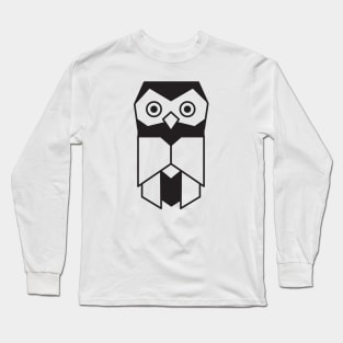 Geometric flat style owl design Long Sleeve T-Shirt